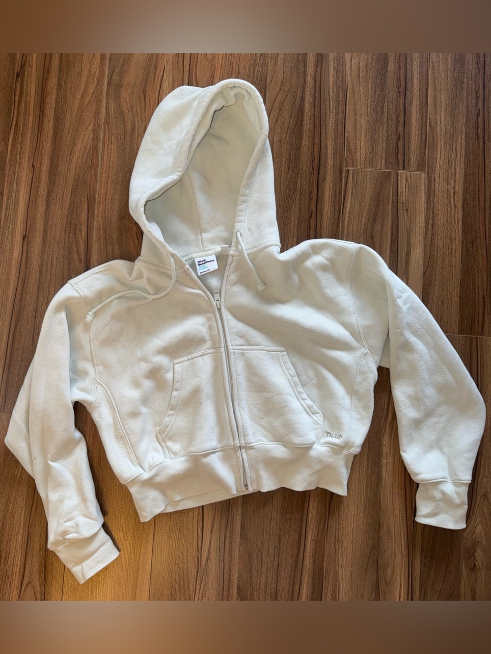 TNA Sweatfleece Boyfriend fit Lightest Blue Full-Zip Hoodie